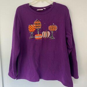 Quacker Factory Women's Purple Sweatshirt